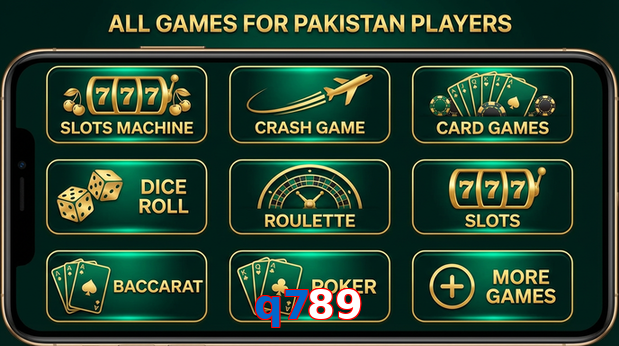 Main screen of Q789 games page for PK players